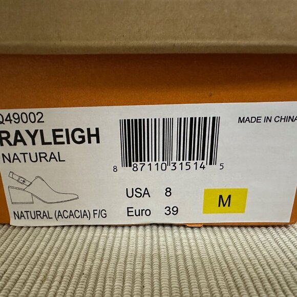 NEW IN BOX! KORKS Leather Rayleigh Slingback Block Heel Clogs Size 8 39 - Picture 5 of 6